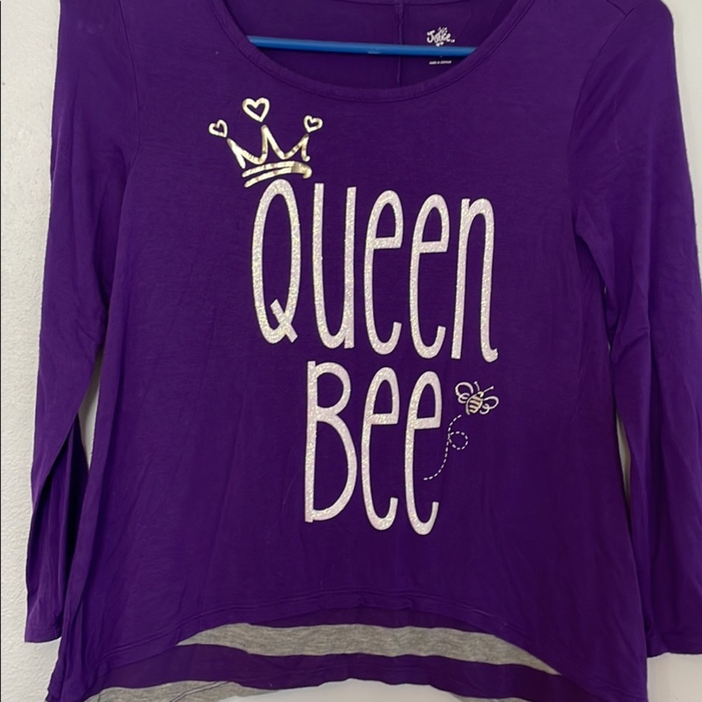 Girls queen deep purple justice top